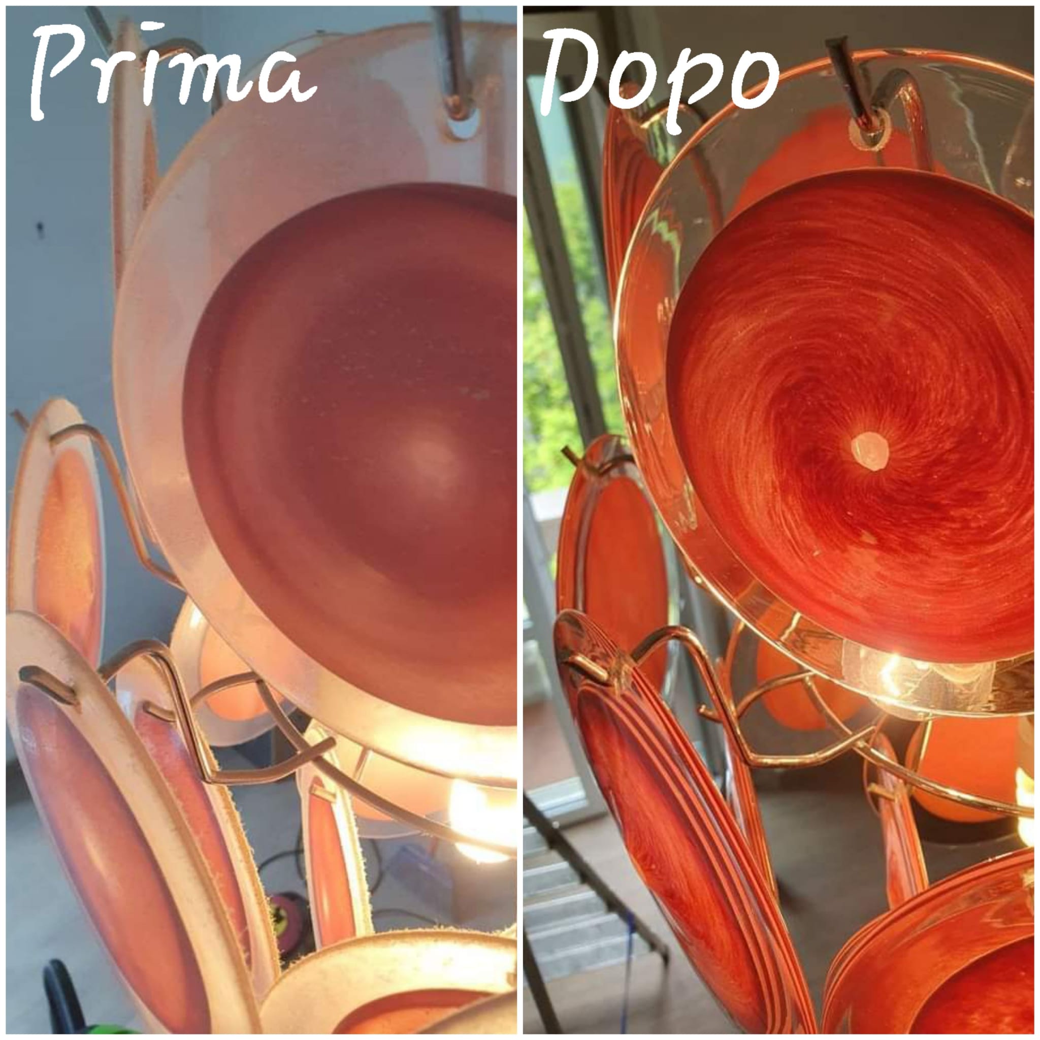 Lampada Prima e Dopo